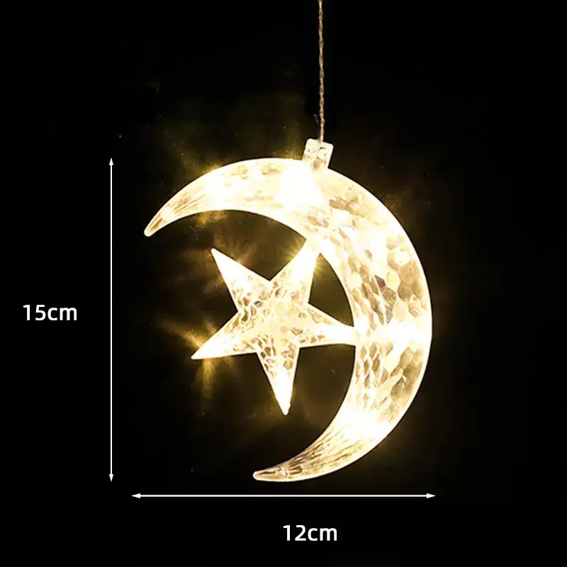 LED Moon Star Hanging Light 15cm Glass Decor - Image 9