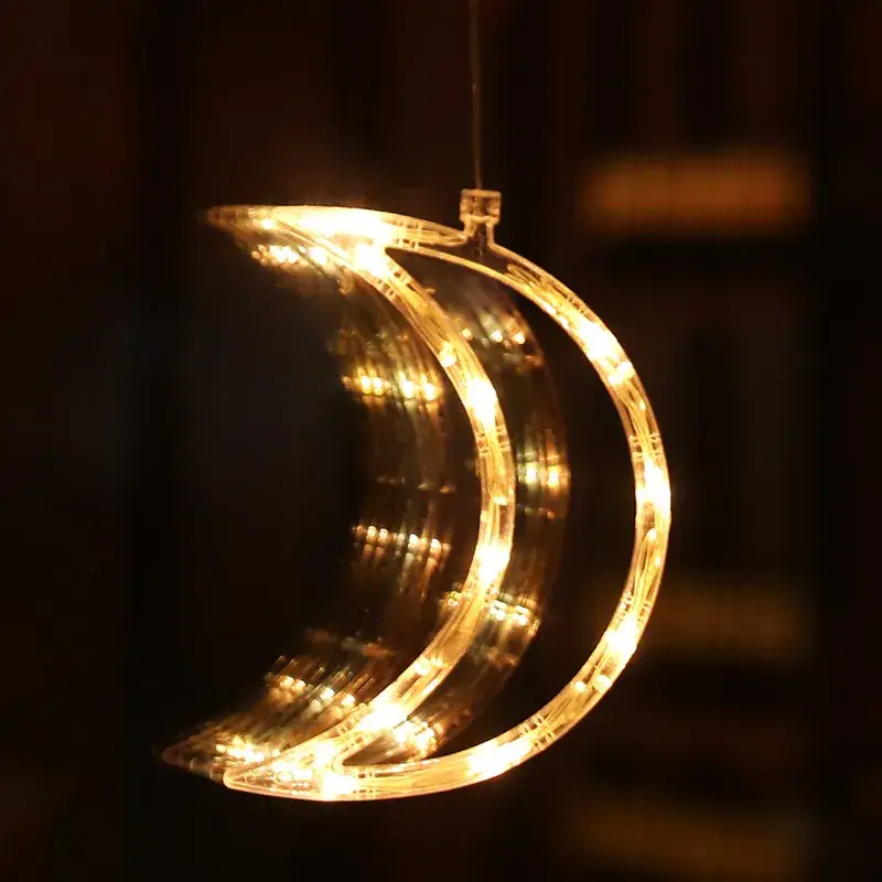 LED Moon Star Hanging Light 15cm Glass Decor - Image 6