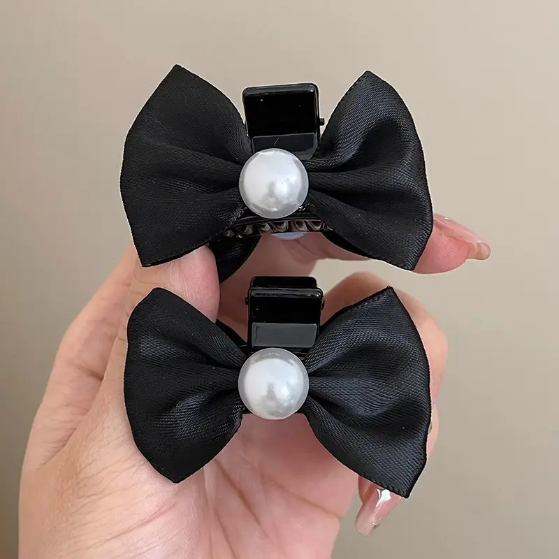 Velvet Bow Hair Clips for Women Red Bow Grab Clip - Image 10