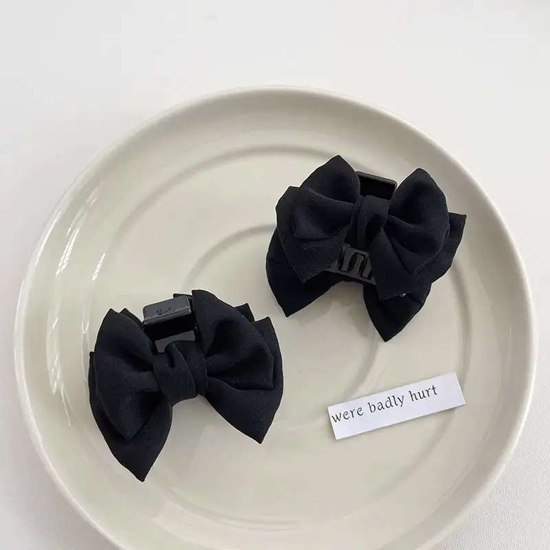 Velvet Bow Hair Clips for Women Red Bow Grab Clip - Image 13