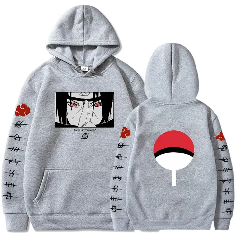 Naruto Sasuke Printed Black Hoodie for Men Women - Image 10