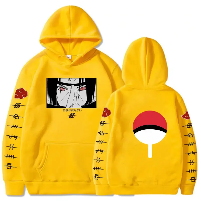 Naruto Sasuke Printed Black Hoodie for Men Women - Image 8
