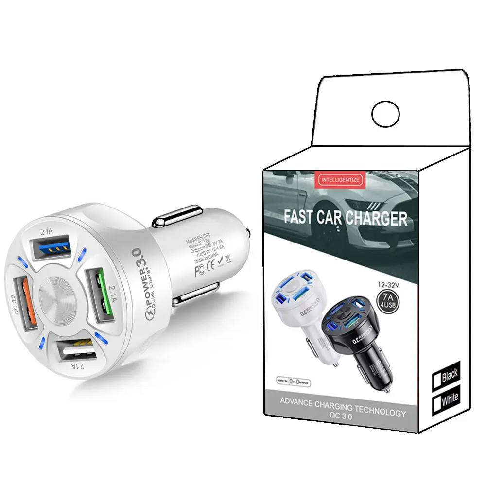 7A QC3.0 USB Car Charger Fast Charging - Image 4