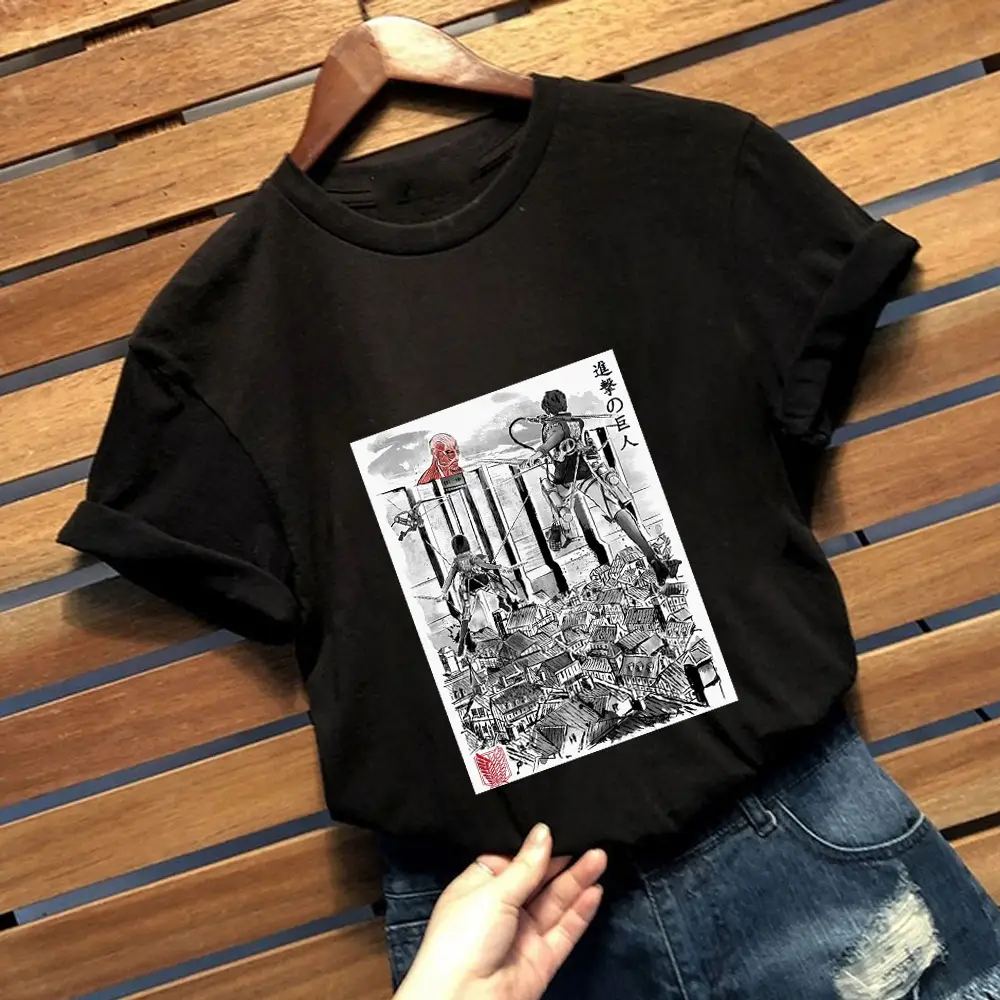 Cross-Brand Attack on Titan T-Shirt for Men Gray
