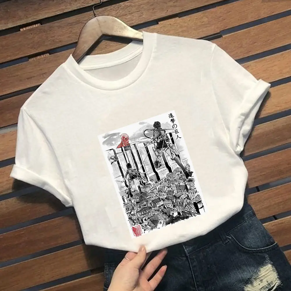 Cross-Brand Attack on Titan T-Shirt for Men Gray
