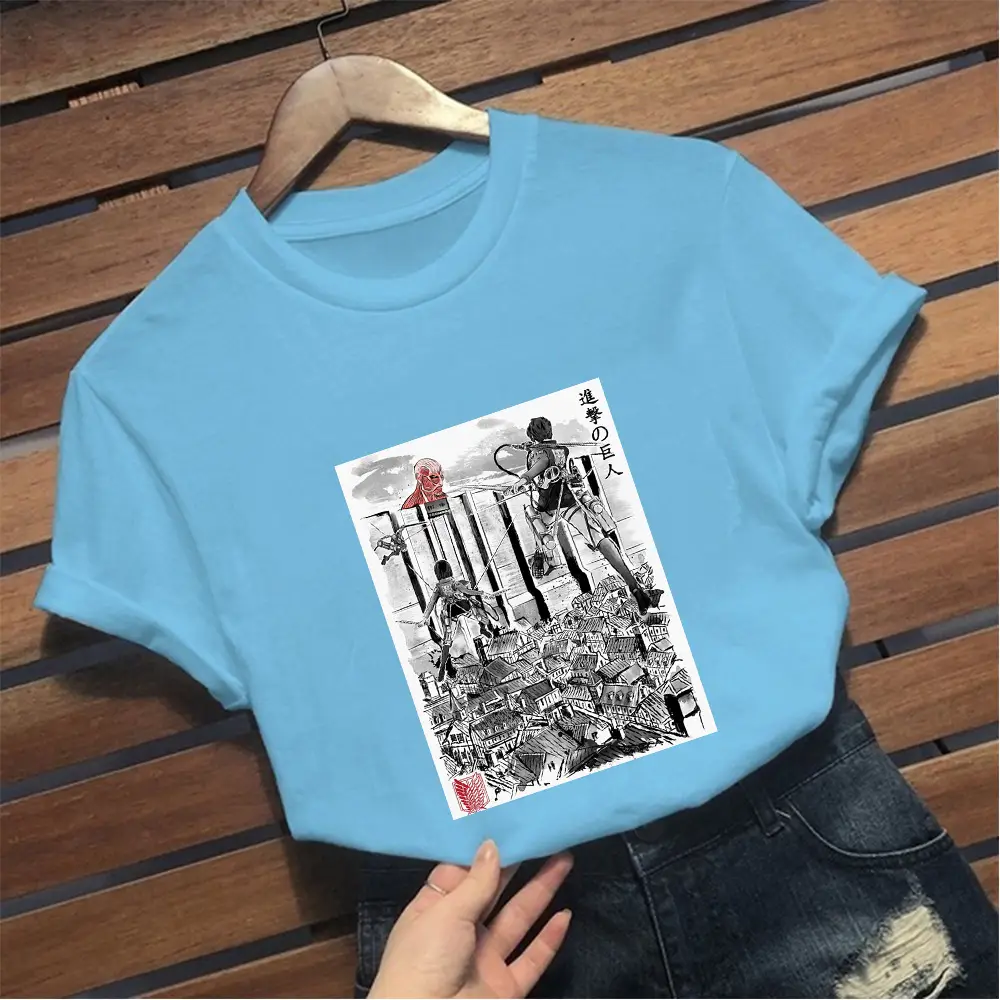 Cross-Brand Attack on Titan T-Shirt for Men Gray