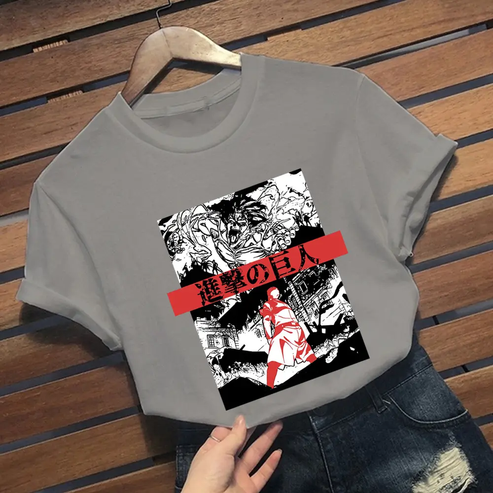 Cross-Brand Attack on Titan T-Shirt for Men Gray
