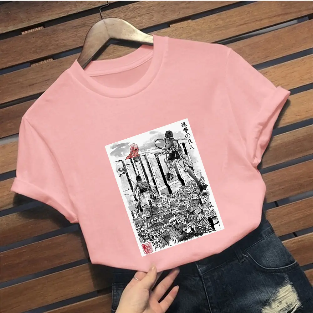 Cross-Brand Attack on Titan T-Shirt for Men Gray