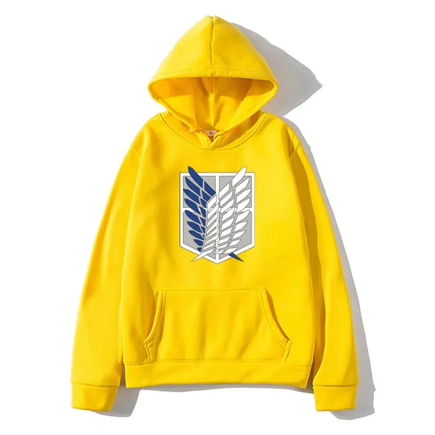 Black Japanese Anime Attack on Titan Hooded Sweatshirt