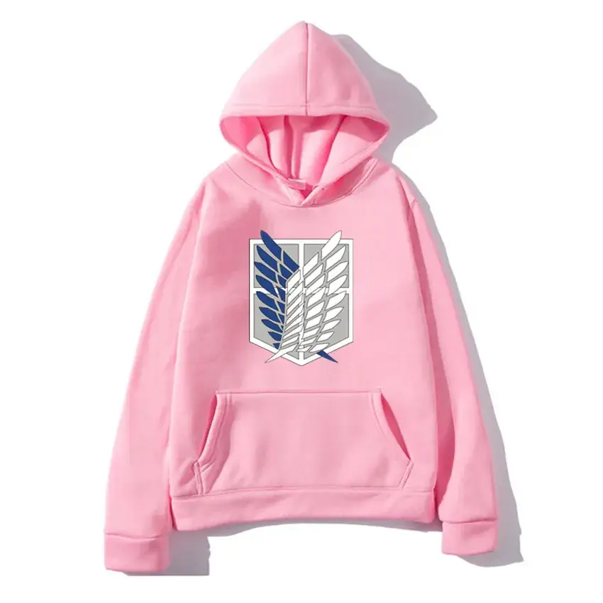 Black Japanese Anime Attack on Titan Hooded Sweatshirt