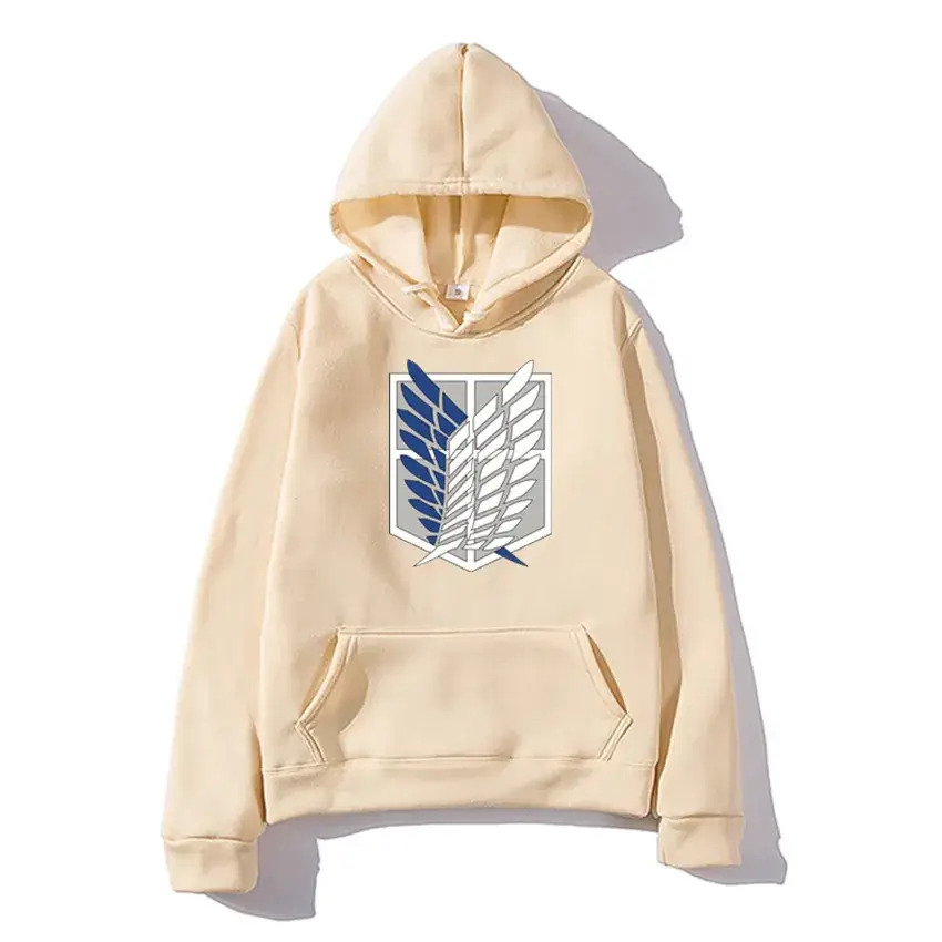 Black Japanese Anime Attack on Titan Hooded Sweatshirt