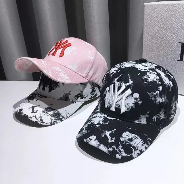 Men's Black White Graphic Baseball Cap Large Bristle