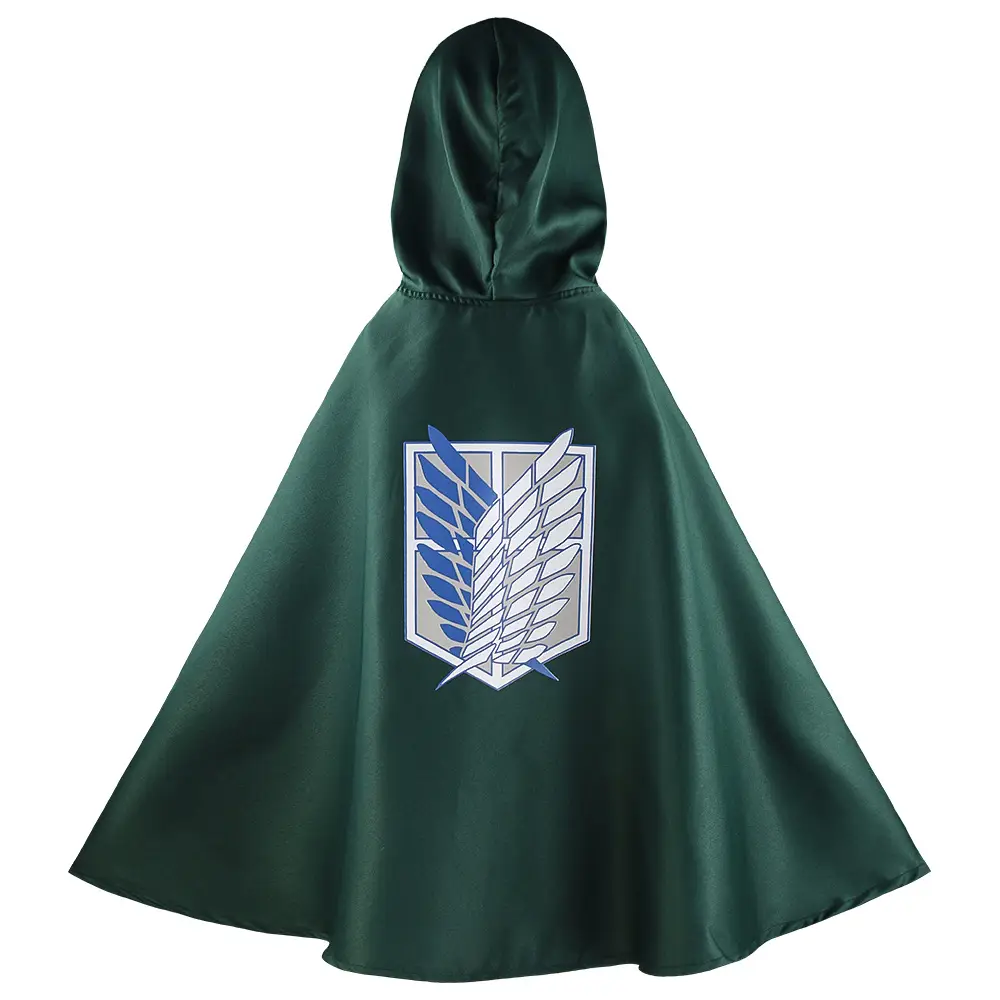 Green Hooded Cosplay Costume with Wings of Freedom Design - Image 3