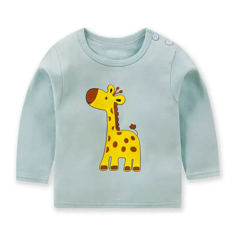 Baby Panda Long Sleeve T-Shirt Light Blue Pure Cotton