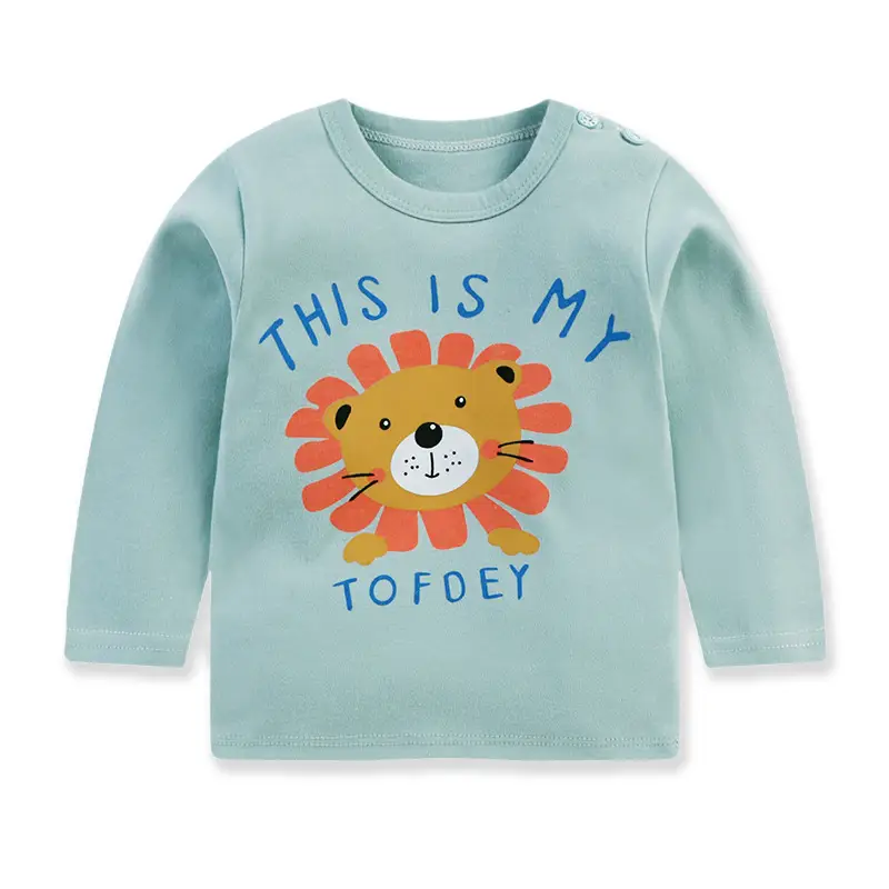 Baby Panda Long Sleeve T-Shirt Light Blue Pure Cotton