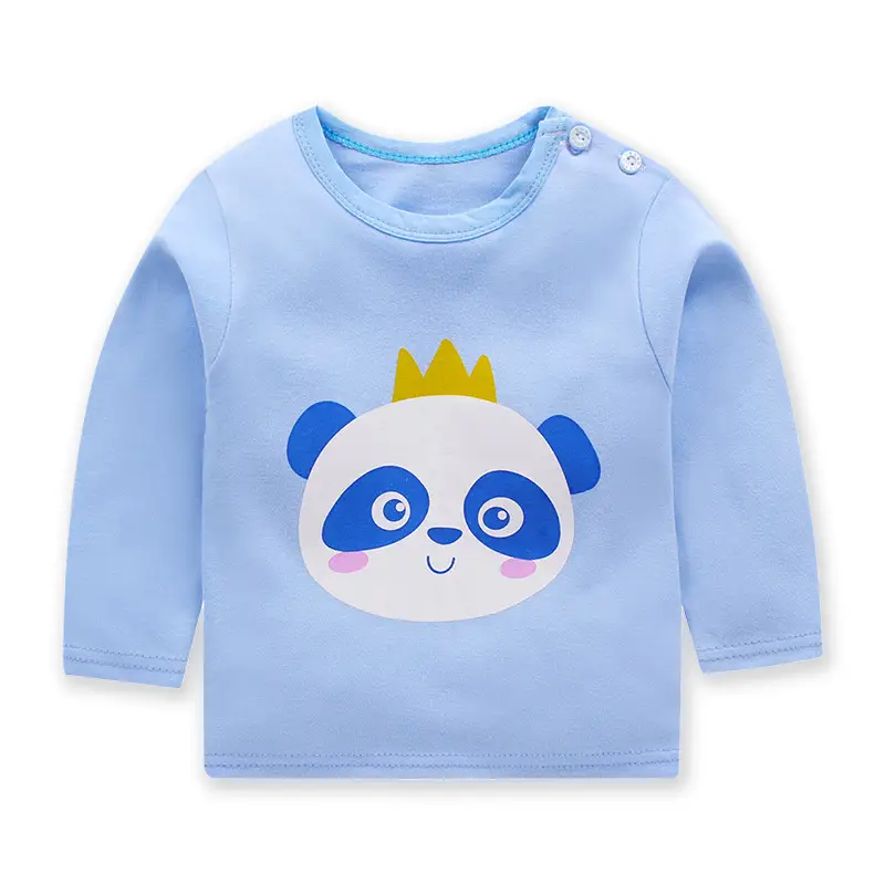 Baby Panda Long Sleeve T-Shirt Light Blue - Image 2