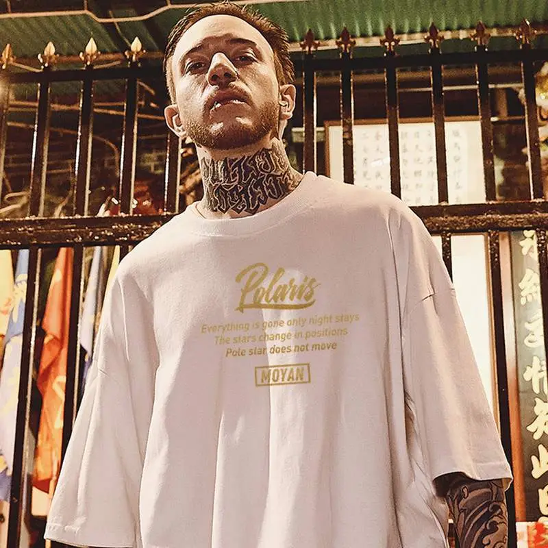 Men Cartoon Print T-Shirt Loose Fit White - Image 9