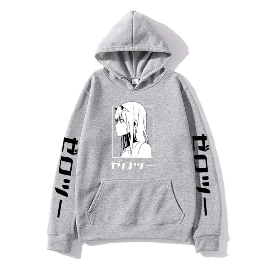 Pink Hoodie with "Dark in The FRANXX" Print
