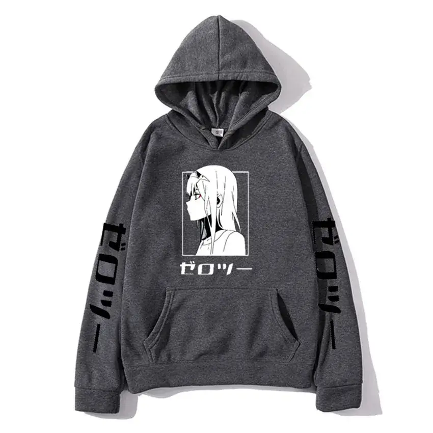 Pink Hoodie with "Dark in The FRANXX" Print