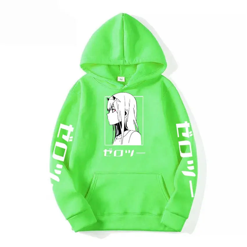 Pink Hoodie with "Dark in The FRANXX" Print