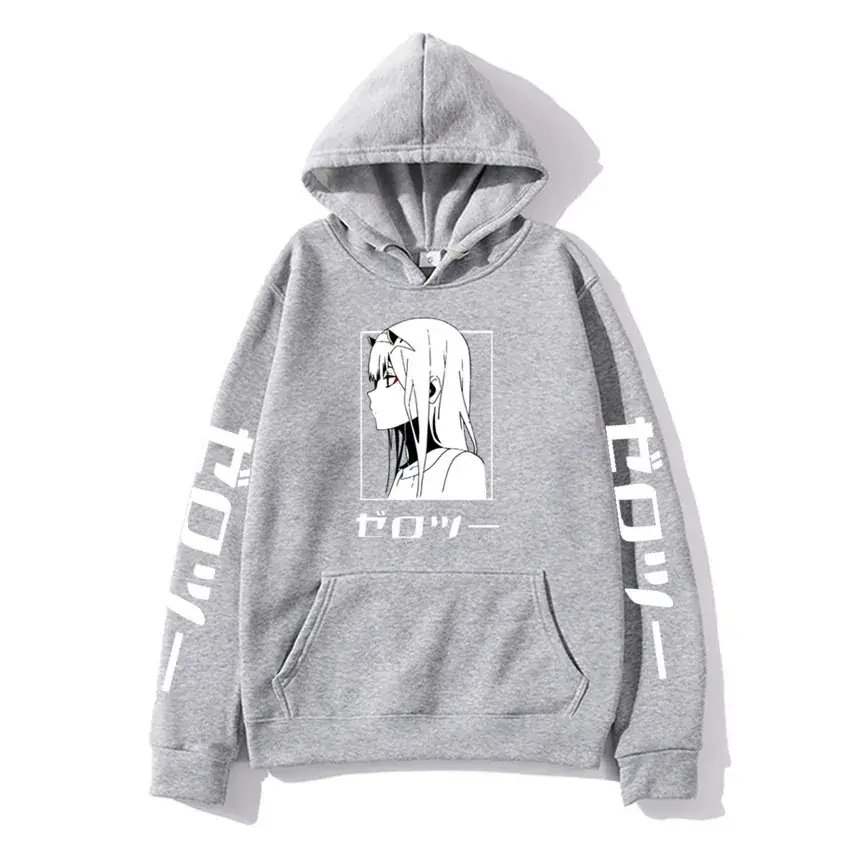 Pink Hoodie with "Dark in The FRANXX" Print