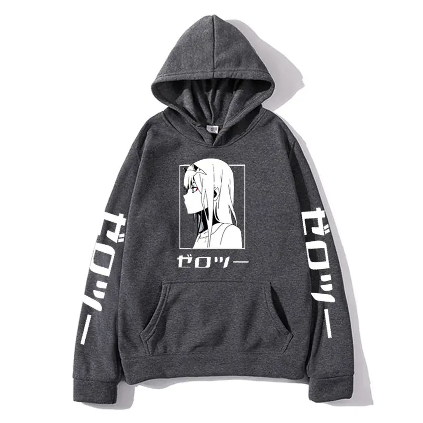 Pink Hoodie with "Dark in The FRANXX" Print