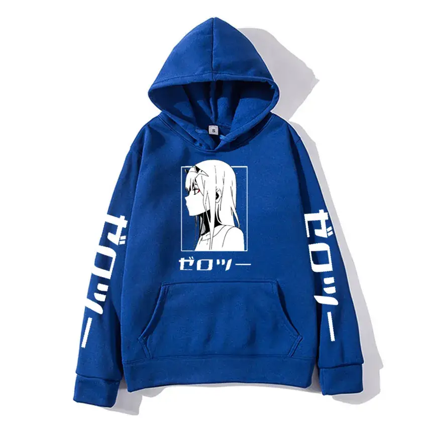 Pink Hoodie with "Dark in The FRANXX" Print