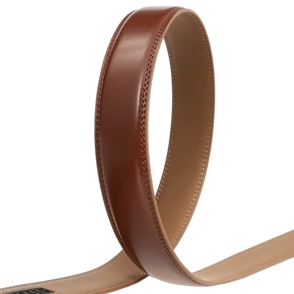 Men's Black Leather Belt with Silver Buckle — feature 19