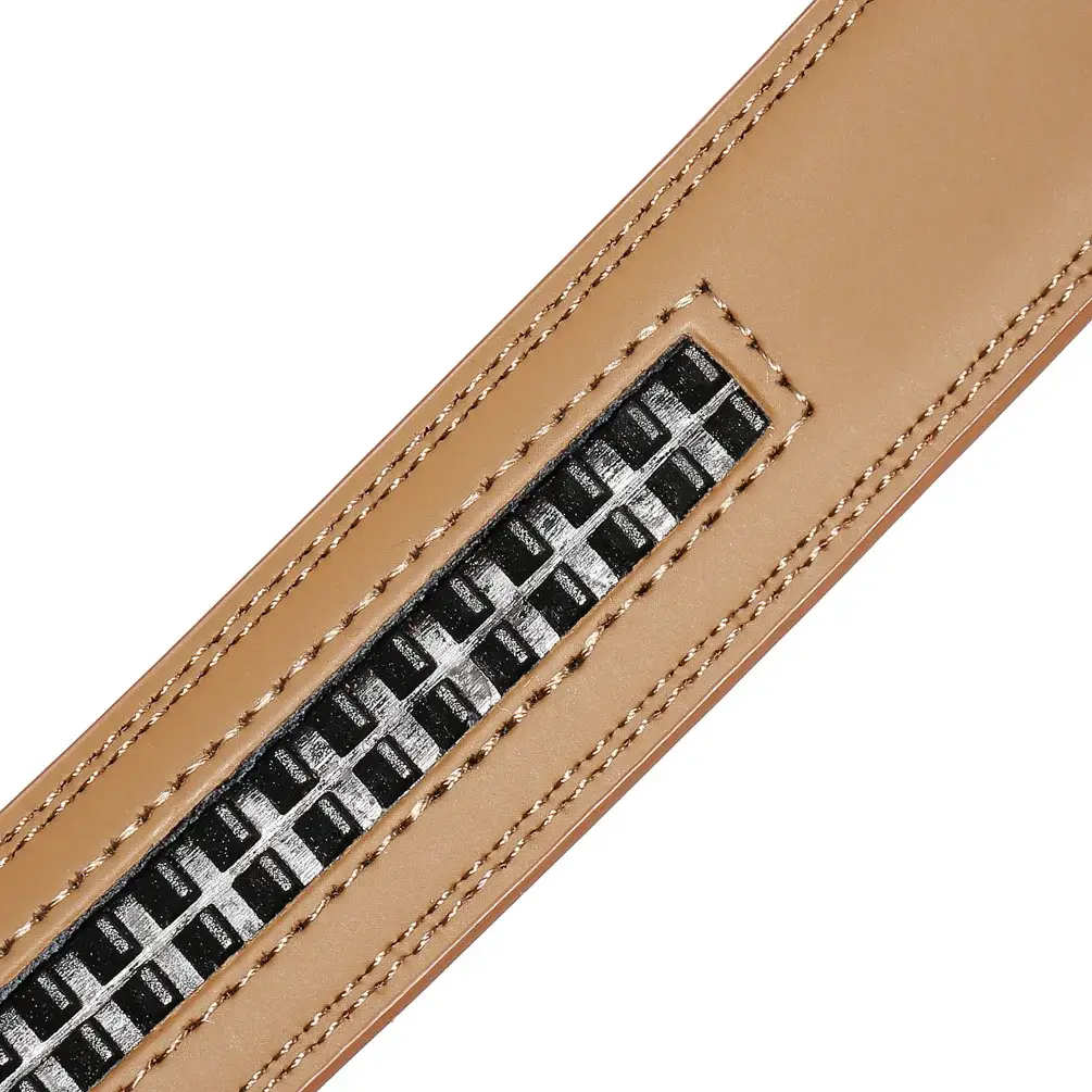 Men's Black Leather Belt with Silver Buckle — feature 20