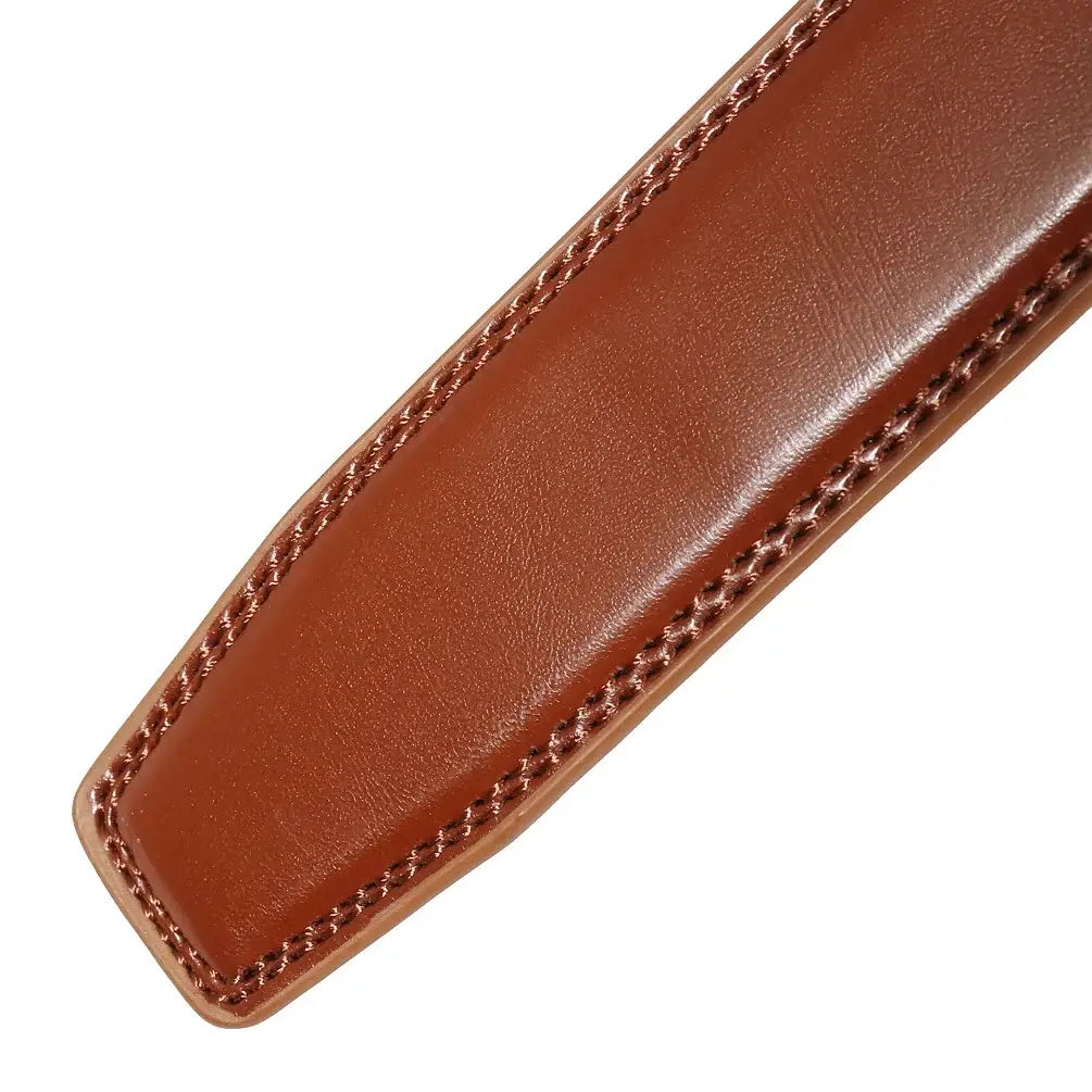 Men's Black Leather Belt with Silver Buckle — feature 21