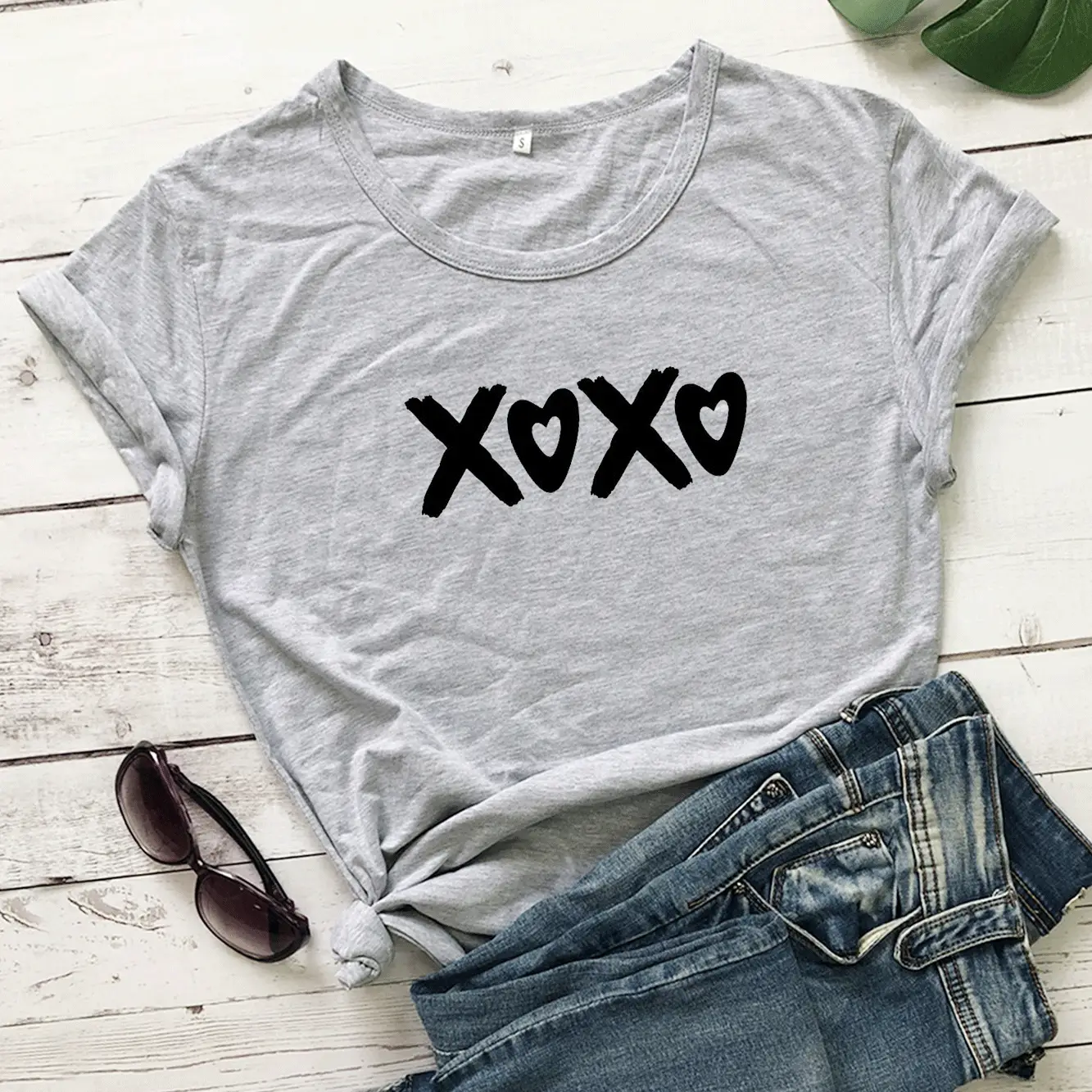 XOXO Love Letter T-Shirt Maroon Short Sleeve - Image 3