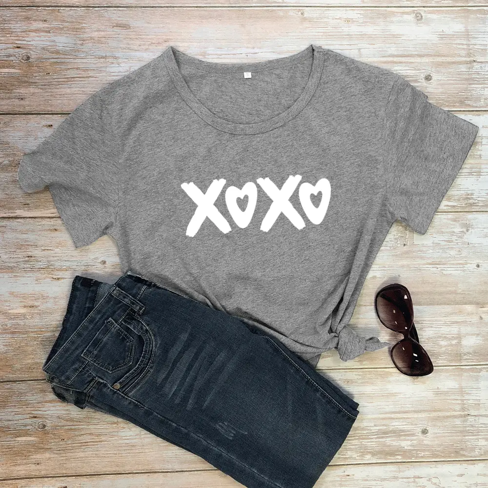XOXO Love Letter T-Shirt Maroon Short Sleeve - Image 8