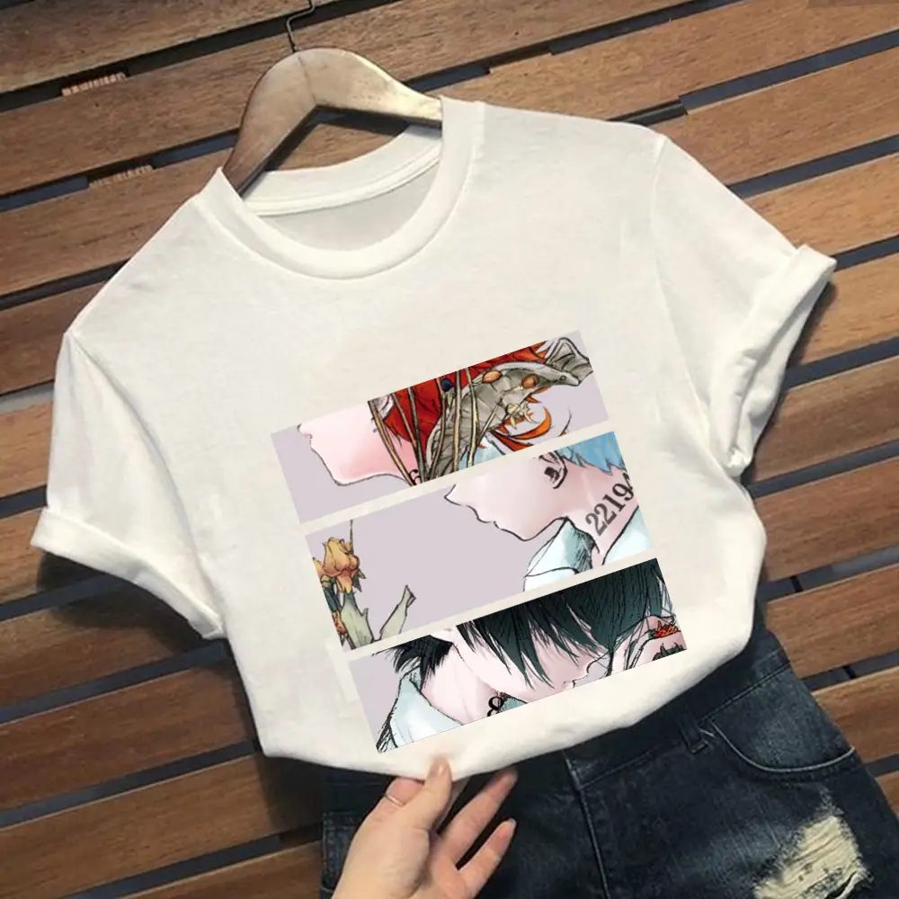 Men's Blue Promised Neverland Graphic T-Shirt Short Sleeve