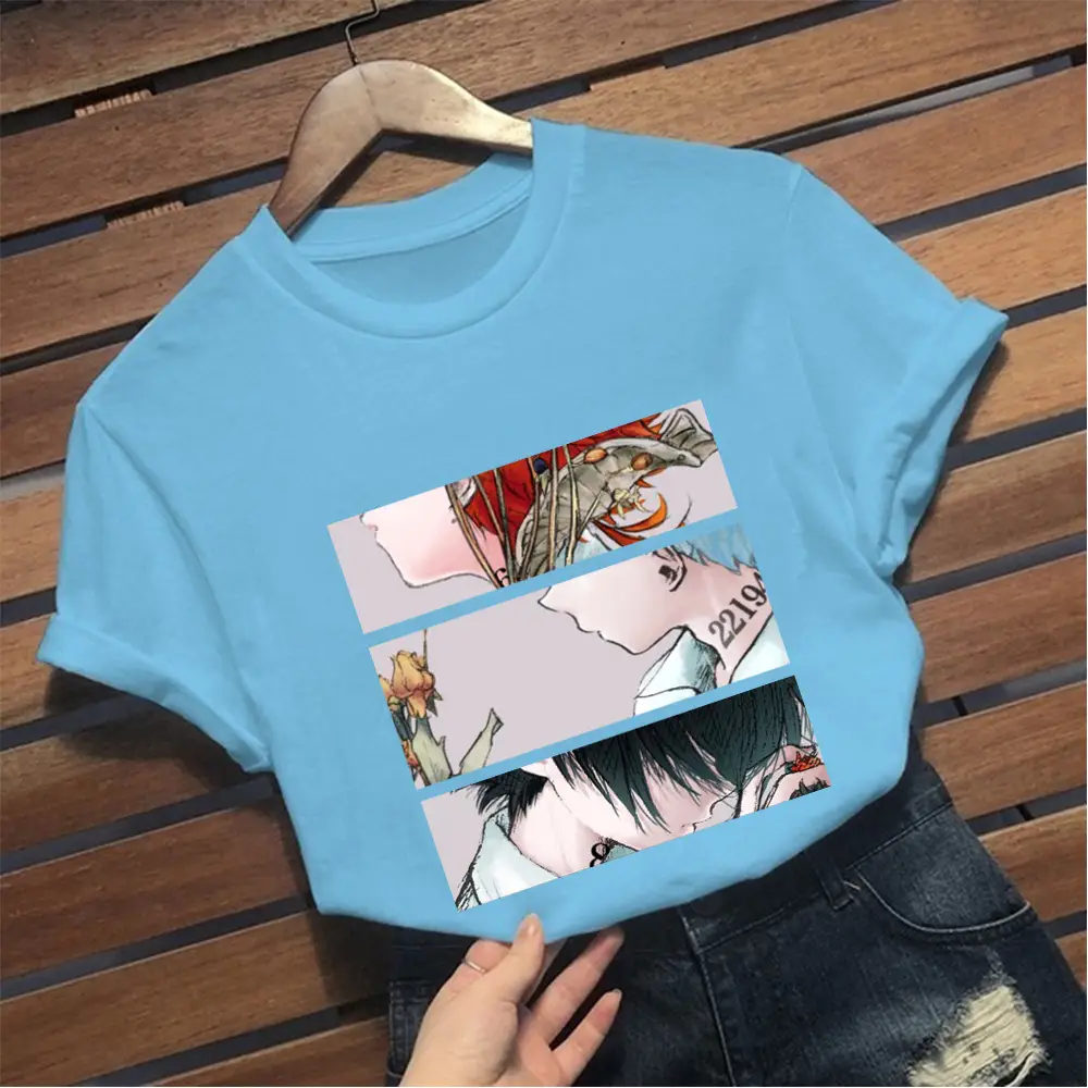 Men's Blue Promised Neverland Graphic T-Shirt Short Sleeve