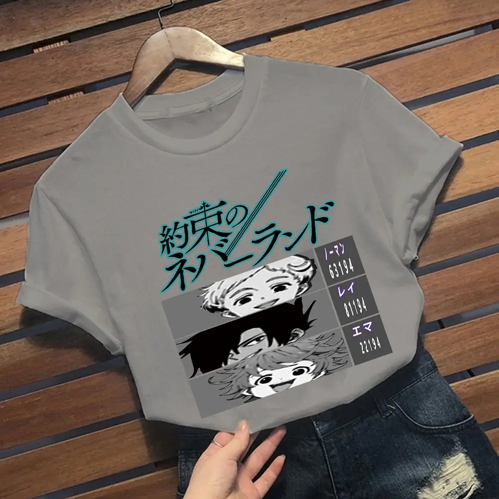 Men's Blue Promised Neverland Graphic T-Shirt Short Sleeve