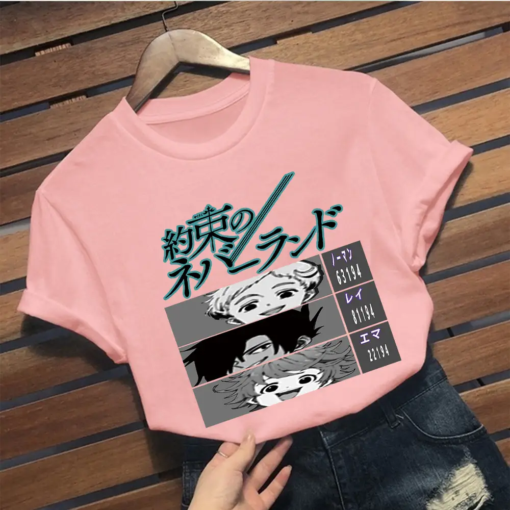 Men's Blue Promised Neverland Graphic T-Shirt Short Sleeve