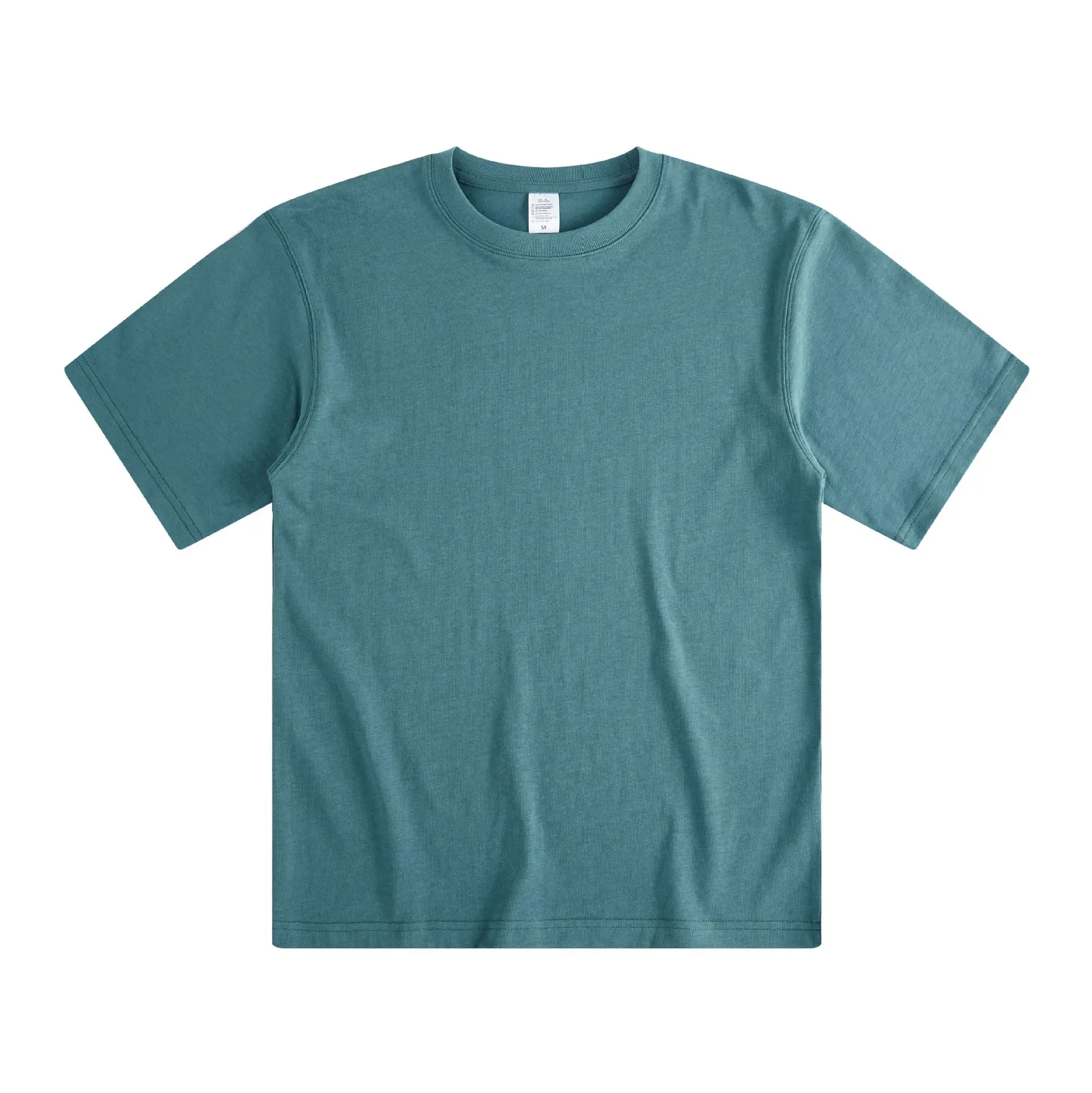 Ami Khaki Combed Cotton Men's T-Shirt Green - Image 8
