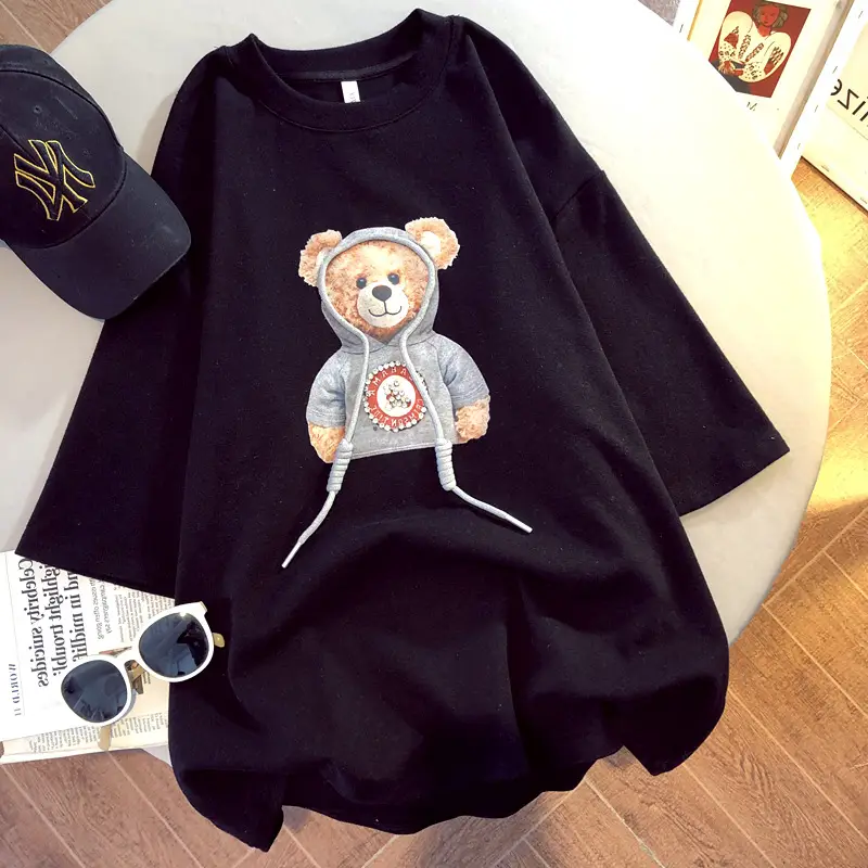 Tom & Jerry Printed Women T-Shirt Black Loose Fit