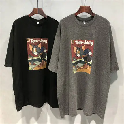 Tom & Jerry Printed Women T-Shirt Black Loose Fit
