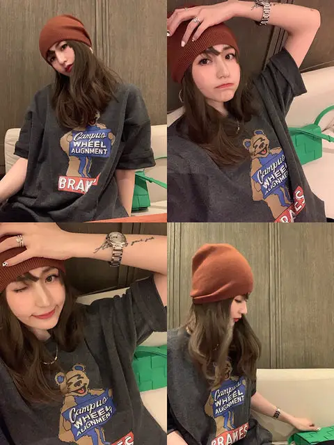 Tom & Jerry Printed Women T-Shirt Black Loose Fit