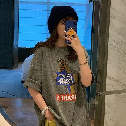 Tom & Jerry Printed Women T-Shirt Black Loose Fit