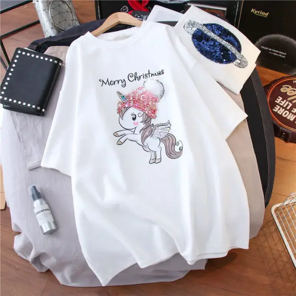 Tom & Jerry Printed Women T-Shirt Black Loose Fit