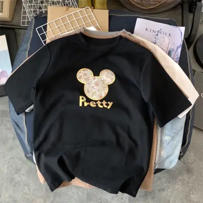 Tom & Jerry Printed Women T-Shirt Black Loose Fit