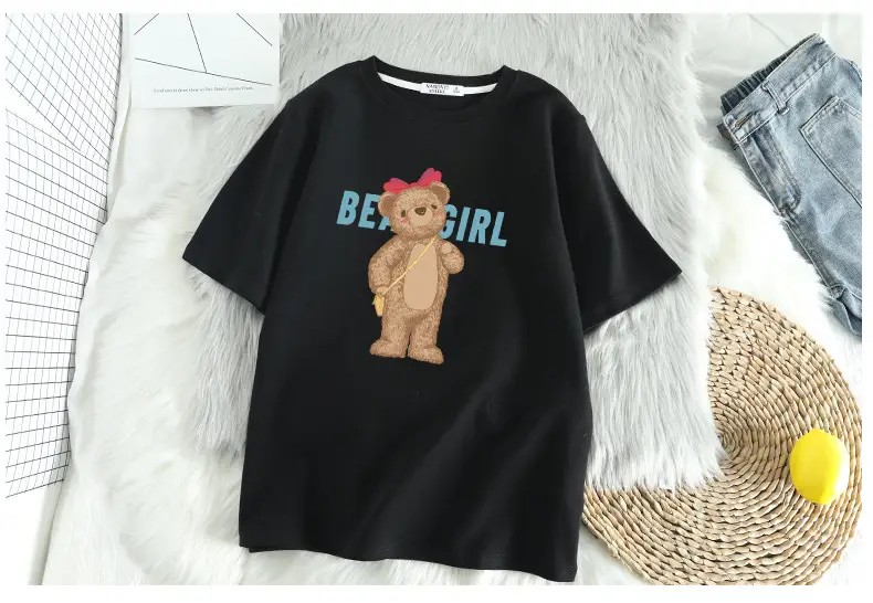 Tom & Jerry Printed Women T-Shirt Black Loose Fit