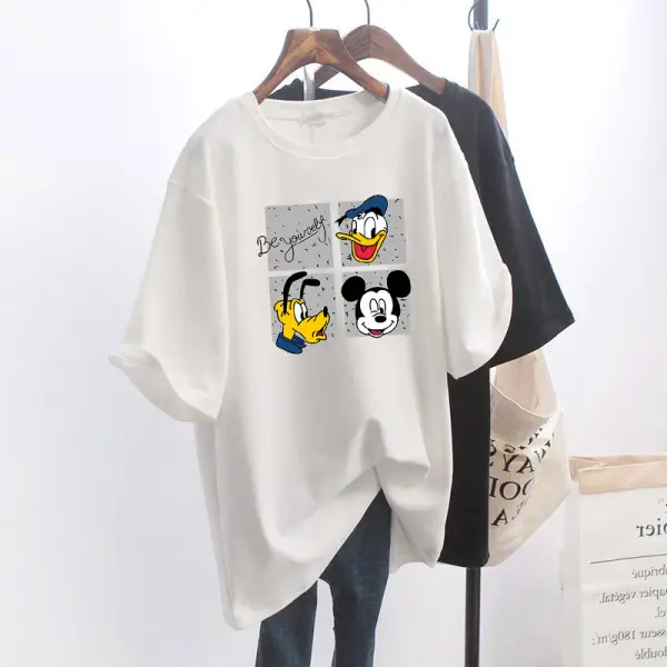 Tom & Jerry Printed Women T-Shirt Black Loose Fit
