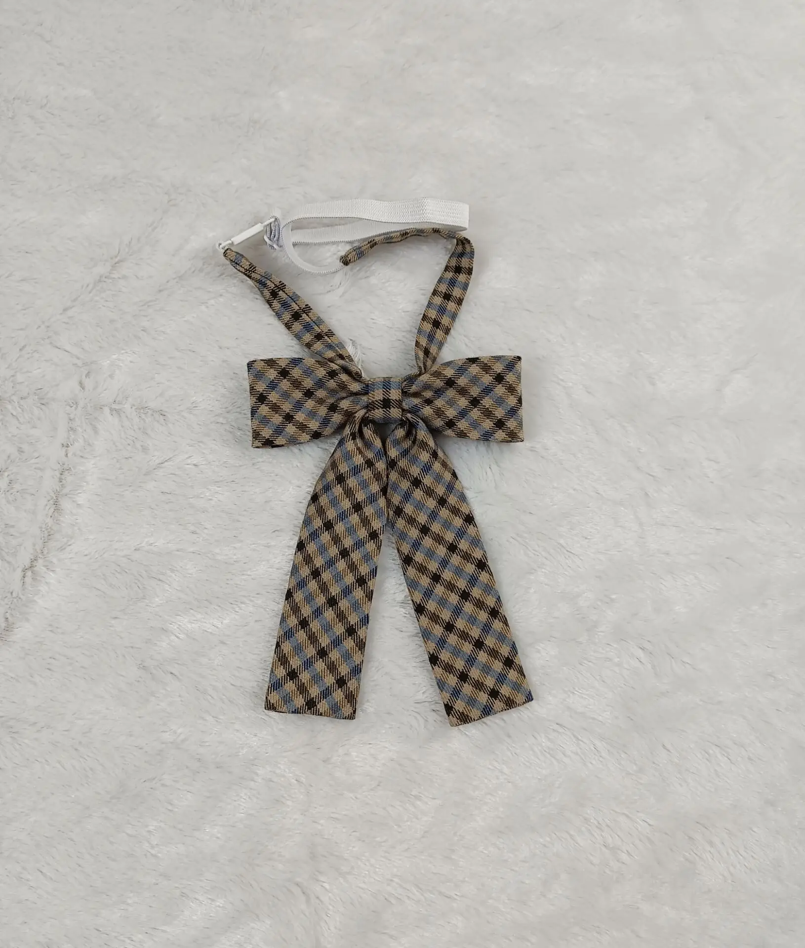 Japanese Orthodox JK Uniform Lattice Skirt with Bow - Image 3
