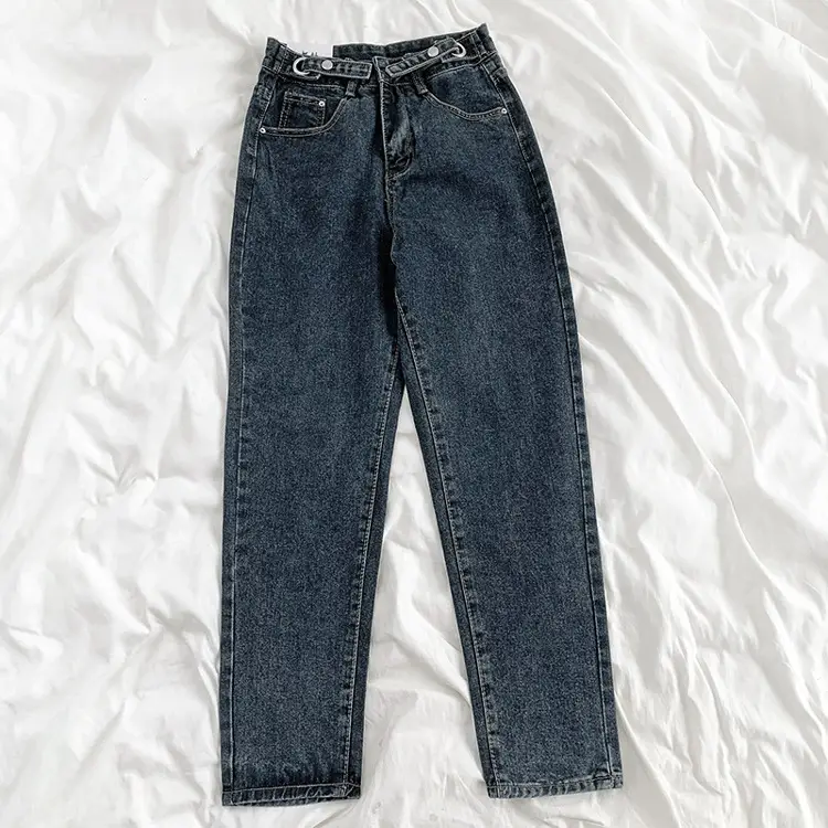 High Waist Straight Leg Jeans Women 2021 New Arrival - Image 3