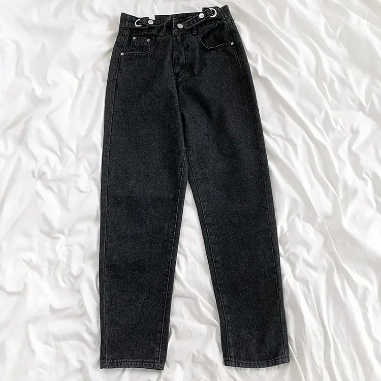 High Waist Straight Leg Jeans Women 2021 New Arrival - Image 2