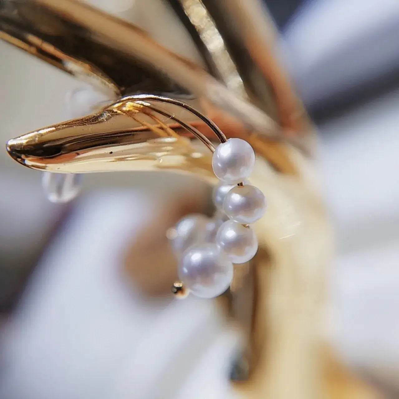 3-4 Pearl Earrings 14K Gold Cold Style Elegant — feature 6