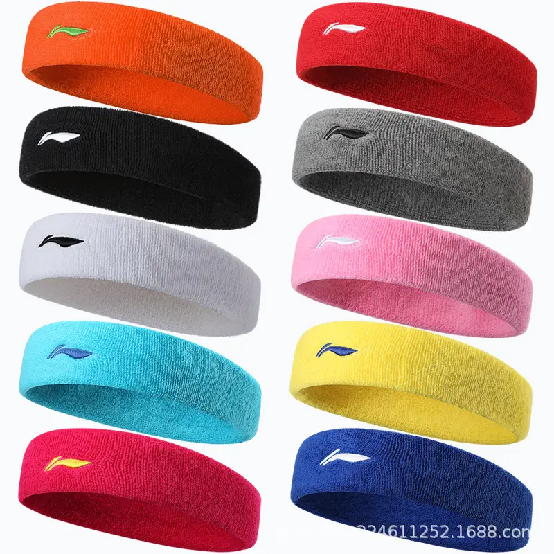 Li Ning Headband Unisex Sports Sweat-Absorbent Running Headband Antiperspirant Belt Yoga Fitness Headband Head Protection Headband